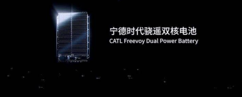 Presentation image of a CATL Freevoy Dual Power Battery.