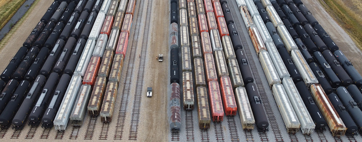 Photo of multiple railways and connecting trains.