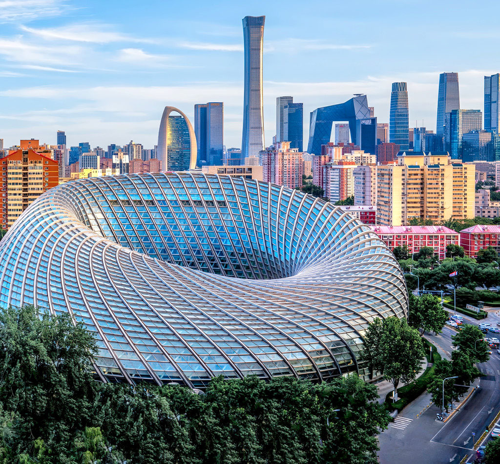 A stunning view of the Beijing Phoenix Center and CBD skyline.